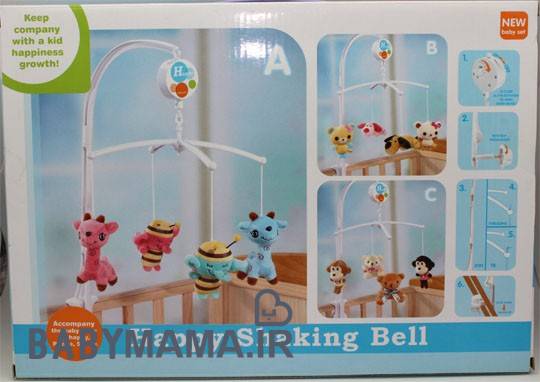 آویز تخت کوکی عروسکی و موزیکال Happy Shaking Bell 1