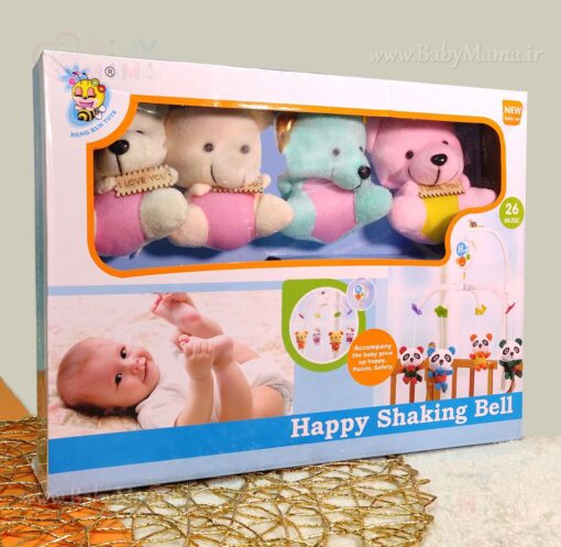 آویز تخت پولیشی کودک Happy baby مدل حیوانات