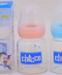 شیشه شیر 60 میلی لیتری Chicco با سرشیشه دهانه کوچک گرد
