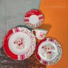 سرویس چینی 4 پارچه نیلوفری مدل فیل