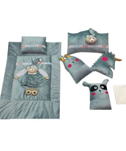 سرویس رو تختی مخمل توپی ROYA مدل فانتزی