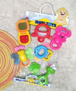 جغجغه و دندانگیر 7 عددی baby toys