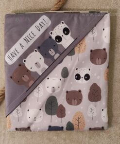 پتوی کلاهدار مخمل طرحدار