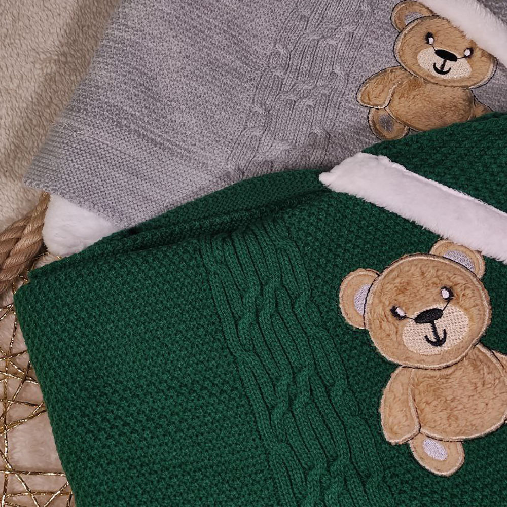 پتو بافت کلاهدار گلدوزی خرس پتو بافت کلاهدار گلدوزی خرس