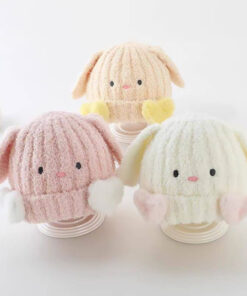 کلاه بافت گوش دار قلب