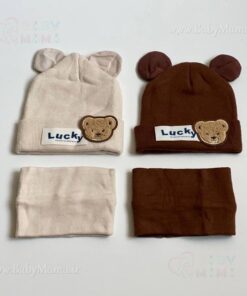 کلاه و شال گردنی پنبه Lucky