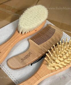 شانه و برس چوبی بیضی 3 عددی Dr Browns