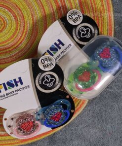 پستانک زنجیر دار لاکچری دوعددی نگین دار