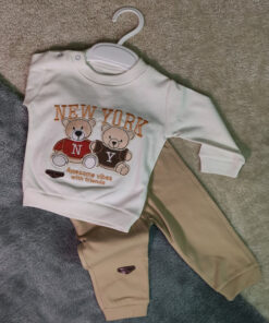 بلوز و شلوار گلدوزی دو خرس مون بیبی