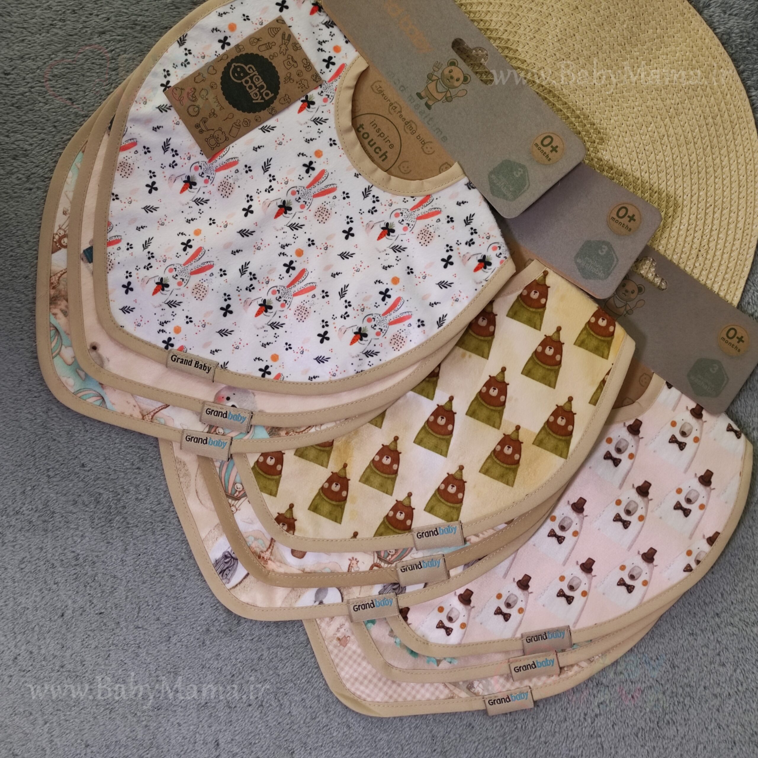 پیش بند جناقی چاپی حیوانات Grand baby پیش بند جناقی چاپی حیوانات Grand baby